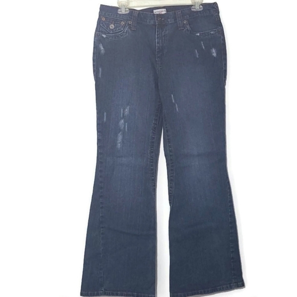 George & Martha Distressed Flare Jeans Size 12 - Picture 1 of 7